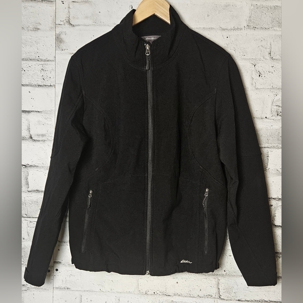 Eddie Bauer Women’s Black Soft Shell Jacket Xl | Midweight Outdoor Layer